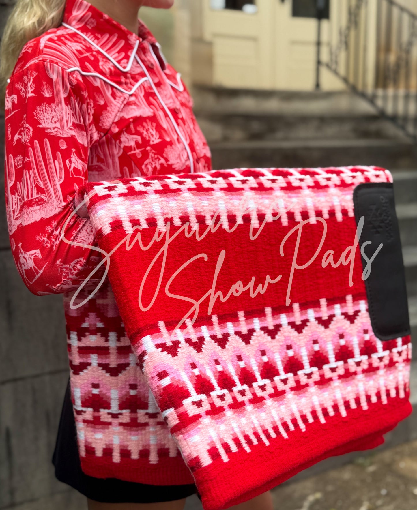 Red Saguaro Toile hidden zip by Saguaro