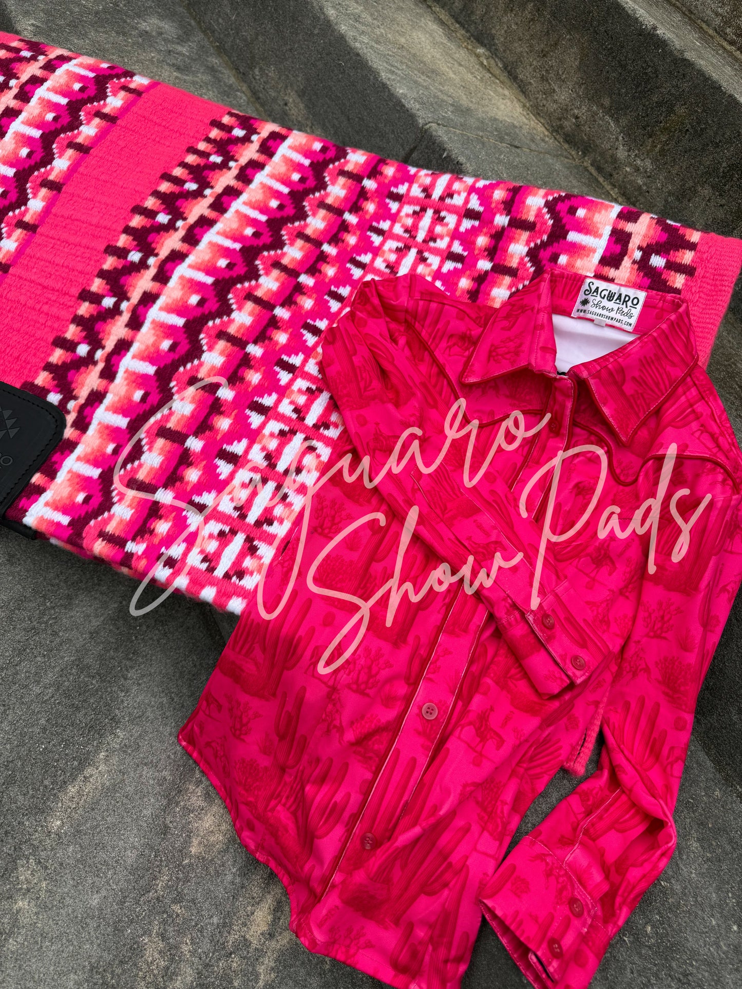 Pink Saguaro Toile hidden zip by Saguaro
