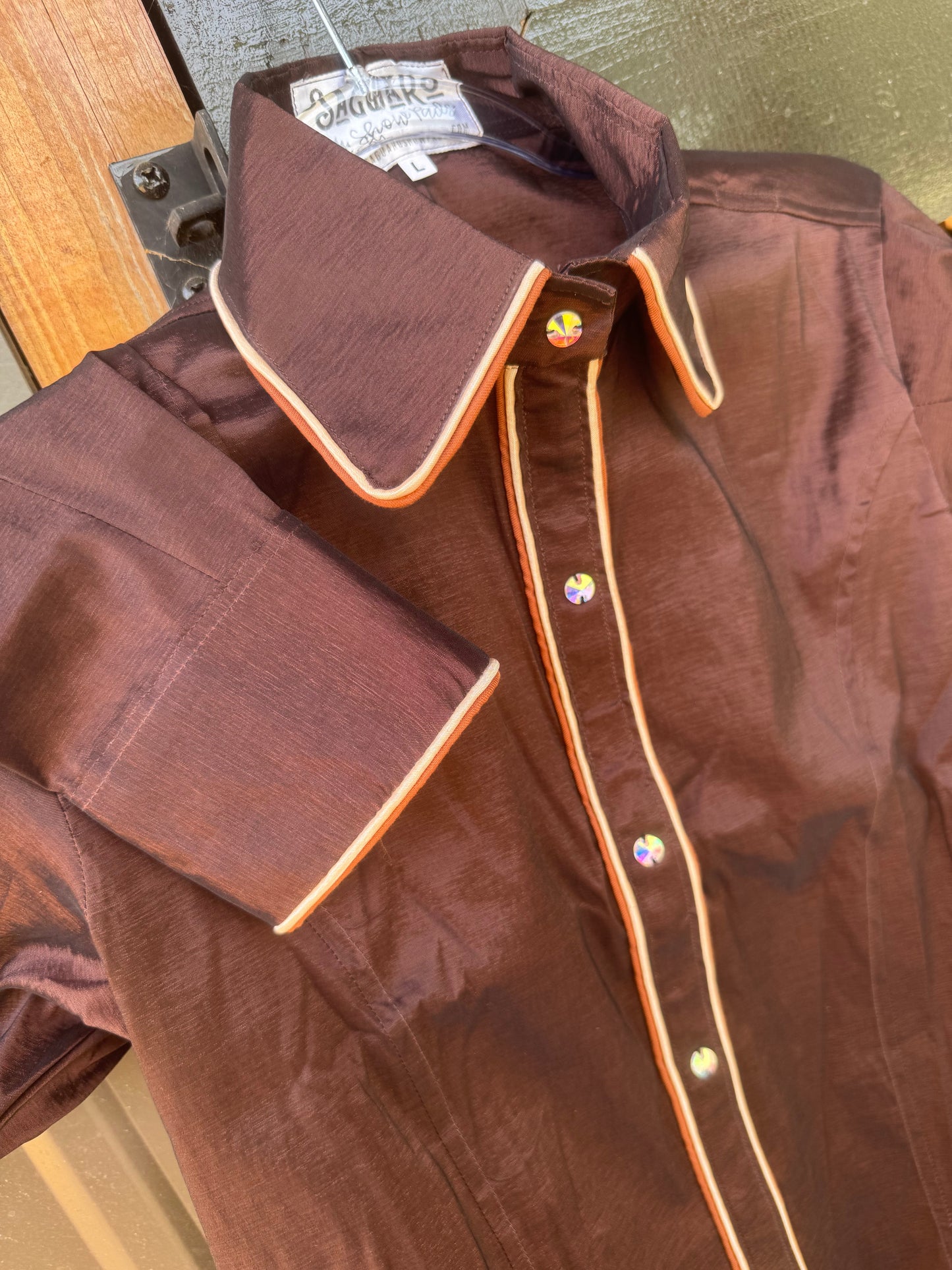 Chestnut Brown (rust/tan piping) hidden zip by Saguaro