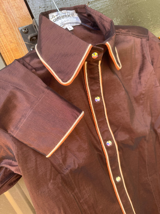 Chestnut Brown (rust/tan piping) hidden zip by Saguaro