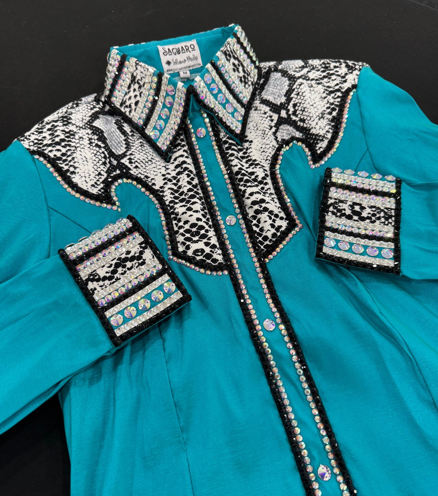 Turquoise Taffeta hidden zip by Saguaro
