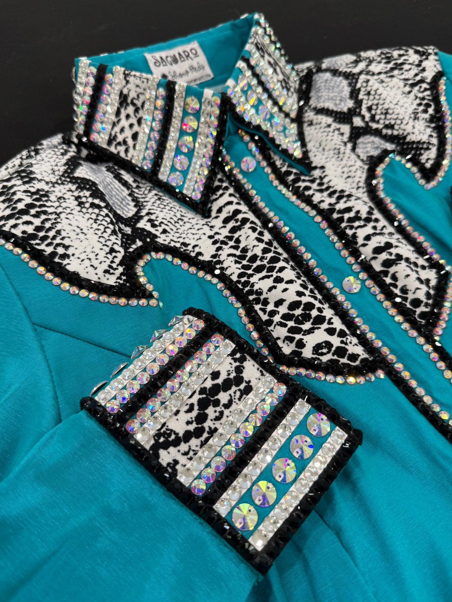 Turquoise Taffeta hidden zip by Saguaro