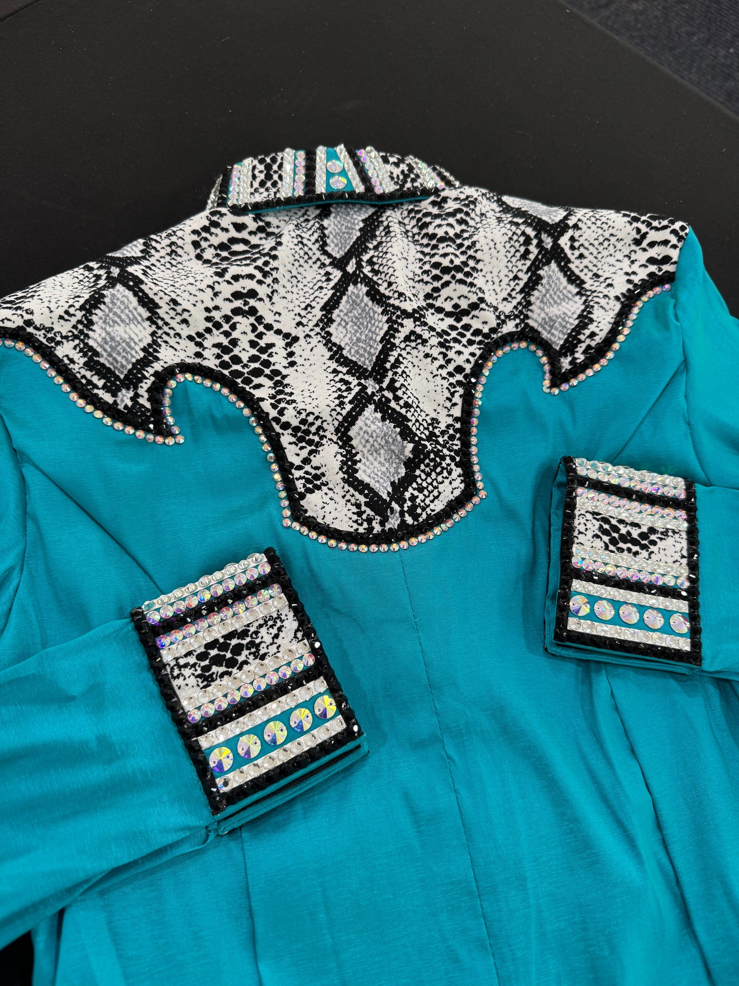 Turquoise Taffeta hidden zip by Saguaro